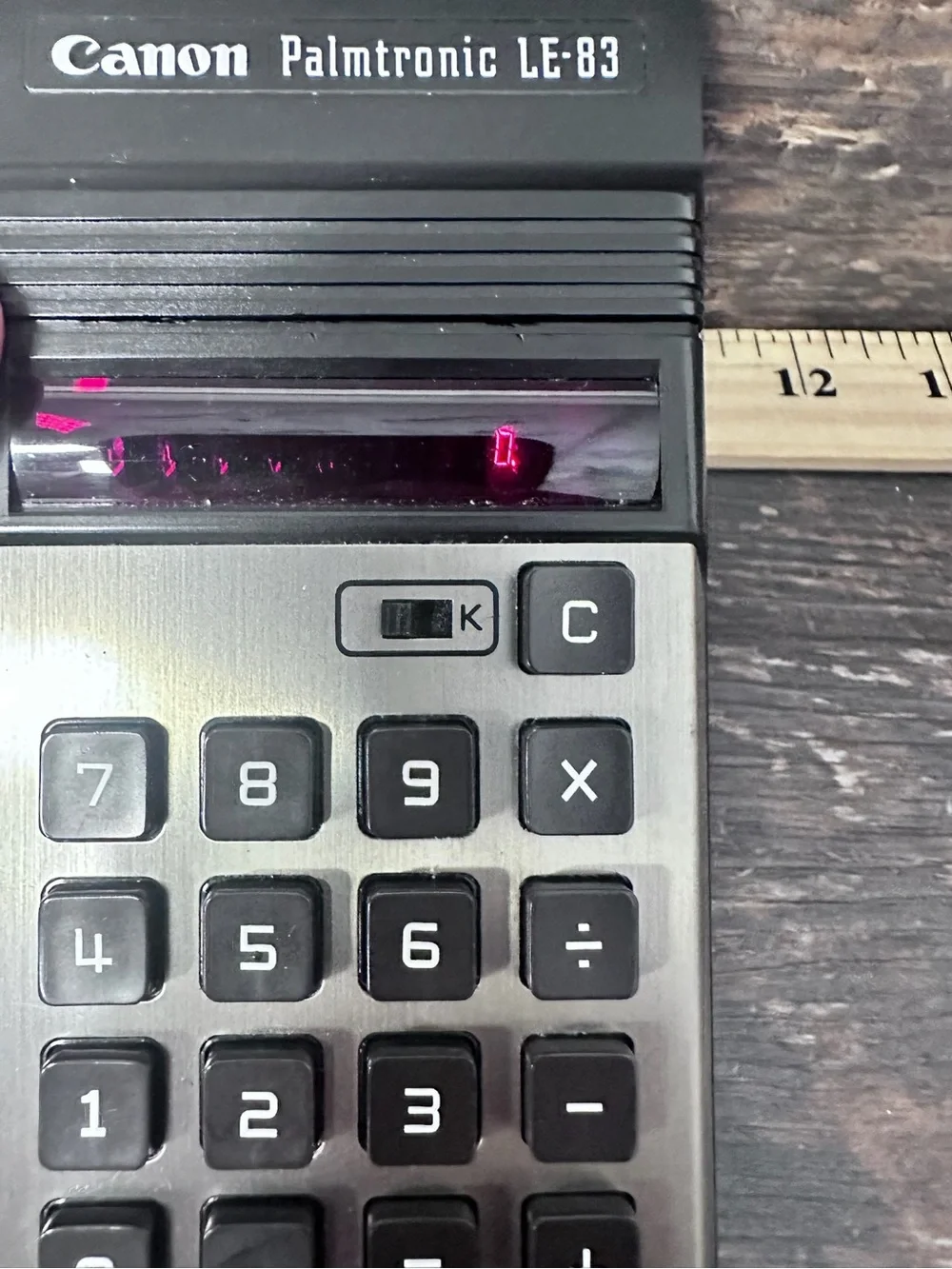 Canon Palmtronic LE-83 Black and Silver Portable Calculator